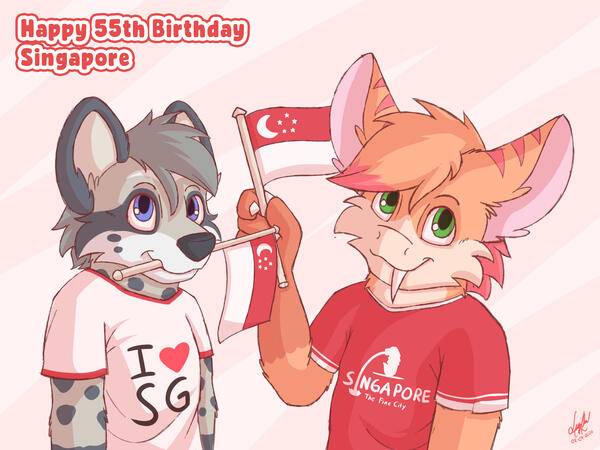 Dozy and Amber - Happy 55th Birthday Singapore